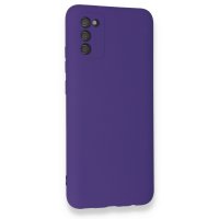 Newface Samsung Galaxy A03S Kılıf Nano içi Kadife Silikon - Mor