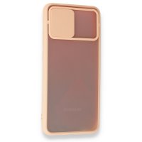 Newface Samsung Galaxy A03S Kılıf Palm Buzlu Kamera Sürgülü Silikon - Pembe