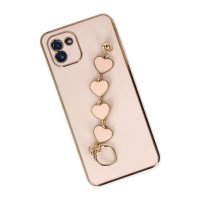 Newface Samsung Galaxy A03 Kılıf Esila Silikon - Pudra
