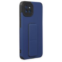 Newface Samsung Galaxy A03 Kılıf Mega Standlı Silikon - Mavi