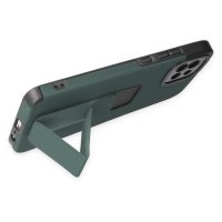 Newface Samsung Galaxy A03 Kılıf Mega Standlı Silikon - Yeşil