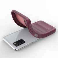 Newface Samsung Galaxy A03S Kılıf Optimum Silikon - Bordo