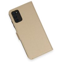 Newface Samsung Galaxy A03S Kılıf Trend S Plus Kapaklı Kılıf - Gold