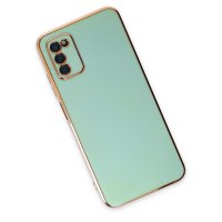 Newface Samsung Galaxy A03S Kılıf Volet Silikon - Açık Yeşil