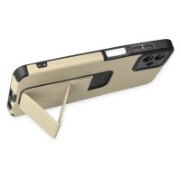 Newface Samsung Galaxy A04 Kılıf Mega Standlı Silikon - Gold
