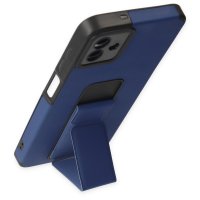 Newface Samsung Galaxy A04 Kılıf Mega Standlı Silikon - Mavi