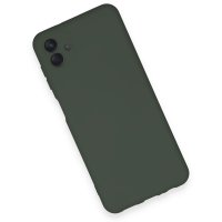 Newface Samsung Galaxy A04 Kılıf Nano içi Kadife Silikon - Koyu Yeşil