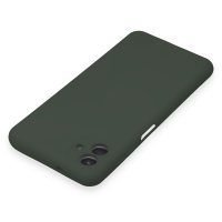 Newface Samsung Galaxy A04 Kılıf Nano içi Kadife Silikon - Koyu Yeşil