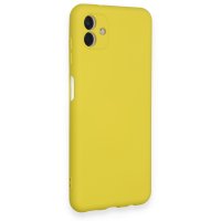 Newface Samsung Galaxy A04 Kılıf Nano içi Kadife Silikon - Sarı