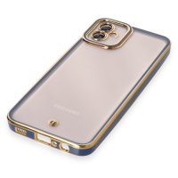 Newface Samsung Galaxy A04E Kılıf Liva Lens Silikon - Mavi