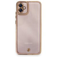 Newface Samsung Galaxy A04E Kılıf Liva Lens Silikon - Pudra