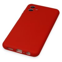 Newface Samsung Galaxy A04E Kılıf Nano içi Kadife Silikon - Kırmızı