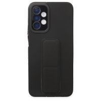 Newface Samsung Galaxy A04S Kılıf Mega Standlı Silikon - Siyah