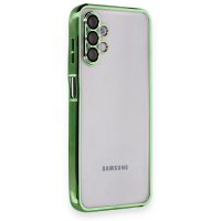 Newface Samsung Galaxy A04S Kılıf Razer Lensli Silikon - Yeşil