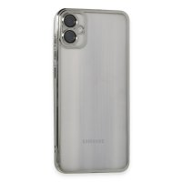 Newface Samsung Galaxy A05 Kılıf Razer Lensli Silikon - Gümüş
