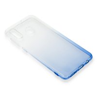 Newface Samsung Galaxy A10 Kılıf Lüx Çift Renkli Silikon - Mavi