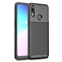 Newface Samsung Galaxy A10S Kılıf Auto Focus Karbon Kapak - Siyah