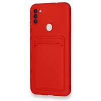Newface Samsung Galaxy A11 Kılıf Kelvin Kartvizitli Silikon - Kırmızı