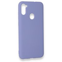 Newface Samsung Galaxy A11 Kılıf Nano içi Kadife Silikon - Lila