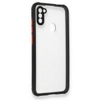 Newface Samsung Galaxy A11 Kılıf Miami Şeffaf Silikon - Siyah