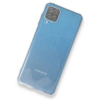 Newface Samsung Galaxy A12 Kılıf Deluxe 2mm Şeffaf Silikon