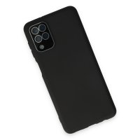 Newface Samsung Galaxy A12 Kılıf Lansman Glass Kapak - Siyah