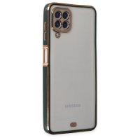 Newface Samsung Galaxy A12 Kılıf Liva Lens Silikon - Yeşil