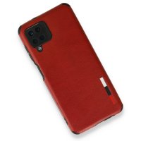 Newface Samsung Galaxy A12 Kılıf Loop Deri Silikon - Kırmızı