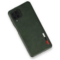 Newface Samsung Galaxy A12 Kılıf Loop Deri Silikon - Yeşil