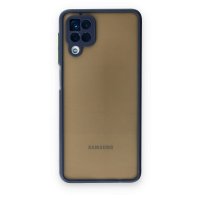 Newface Samsung Galaxy A12 Kılıf Montreal Silikon Kapak - Lacivert