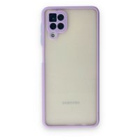 Newface Samsung Galaxy A12 Kılıf Montreal Silikon Kapak - Mor