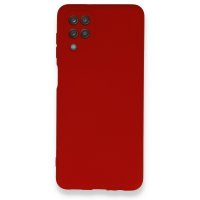 Newface Samsung Galaxy A12 Kılıf Nano içi Kadife Silikon - Kırmızı