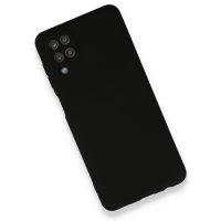 Newface Samsung Galaxy A12 Kılıf Nano içi Kadife Silikon - Siyah