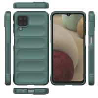 Newface Samsung Galaxy A12 Kılıf Optimum Silikon - Koyu Yeşil