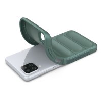 Newface Samsung Galaxy A12 Kılıf Optimum Silikon - Koyu Yeşil