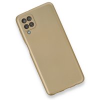 Newface Samsung Galaxy A12 Kılıf First Silikon - Gold