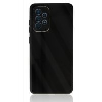 Newface Samsung Galaxy A13 4G Kılıf Glass Kapak - Siyah