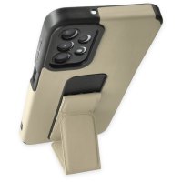 Newface Samsung Galaxy A13 4G Kılıf Mega Standlı Silikon - Gold