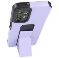 Newface Samsung Galaxy A13 4G Kılıf Mega Standlı Silikon - Lila