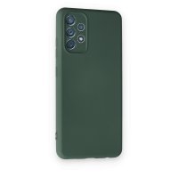Newface Samsung Galaxy A13 4G Kılıf Nano içi Kadife Silikon - Koyu Yeşil