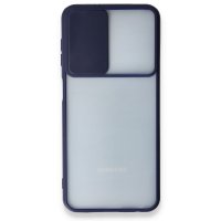 Newface Samsung Galaxy A13 4G Kılıf Palm Buzlu Kamera Sürgülü Silikon - Lacivert
