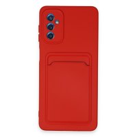 Newface Samsung Galaxy A14 4G Kılıf Kelvin Kartvizitli Silikon - Kırmızı