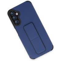 Newface Samsung Galaxy A14 4G Kılıf Mega Standlı Silikon - Mavi