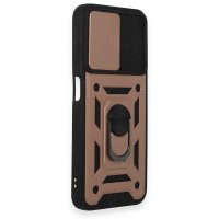 Newface Samsung Galaxy A14 4G Kılıf Pars Lens Yüzüklü Silikon - Rose Gold