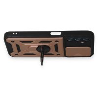 Newface Samsung Galaxy A14 4G Kılıf Pars Lens Yüzüklü Silikon - Rose Gold