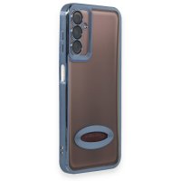 Newface Samsung Galaxy A14 4G Kılıf Slot Silikon - Mavi