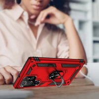 Newface Samsung Galaxy A14 4G Kılıf Sofya Yüzüklü Silikon Kapak - Siyah