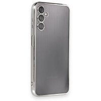 Newface Samsung Galaxy A14 4G Kılıf Razer Lensli Silikon - Gümüş