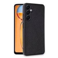 Newface Samsung Galaxy A15 4G Kılıf Aras Deri Kapak - Siyah