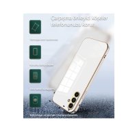 Newface Samsung Galaxy A15 4G Kılıf Volet Silikon - Beyaz